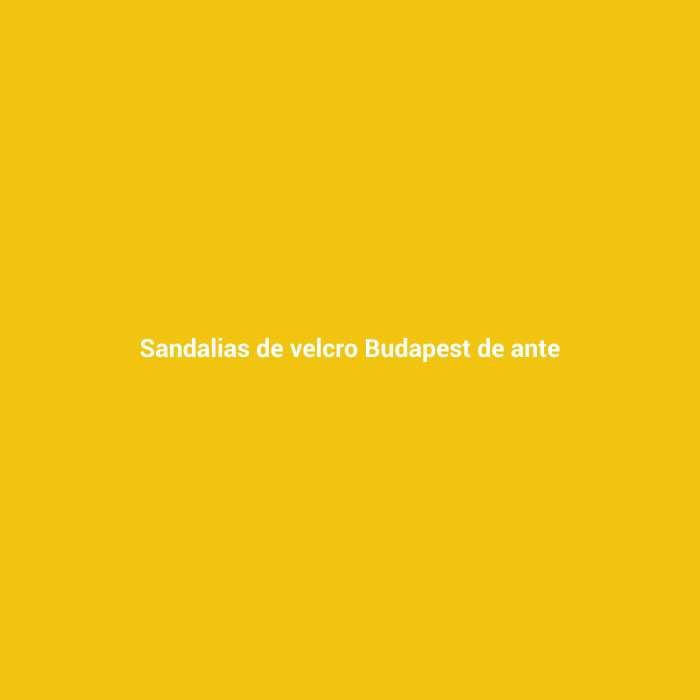 Sandalias de velcro Budapest de ante