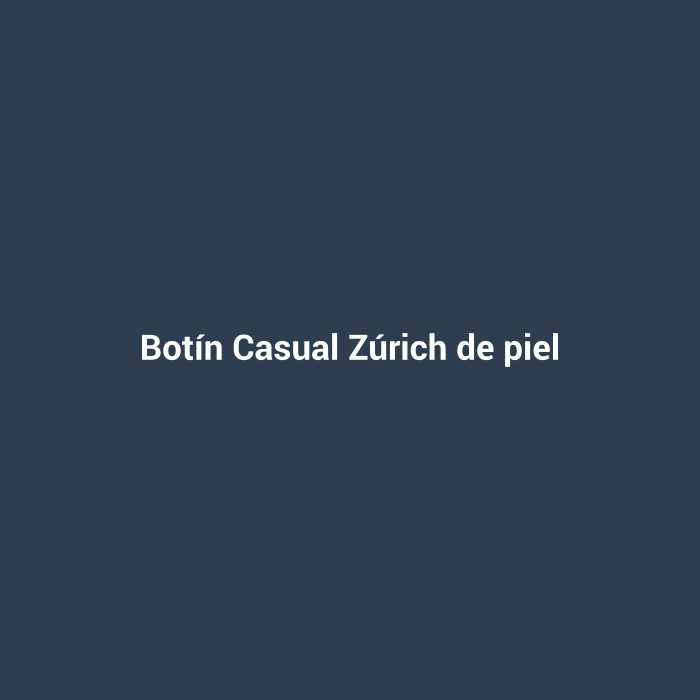 Botín Casual Zúrich de piel