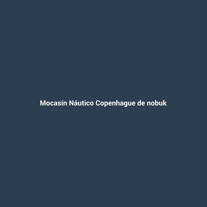 Mocasín Náutico Copenhague de nobuk