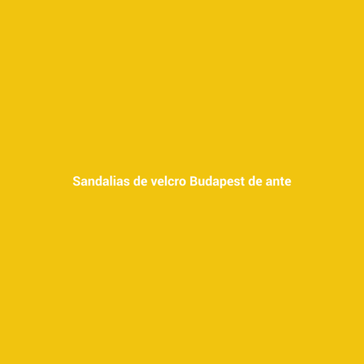 Sandalias de velcro Budapest de ante
