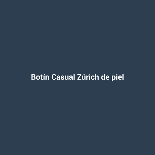 Botín Casual Zúrich de piel