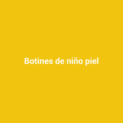 Botines de niño piel